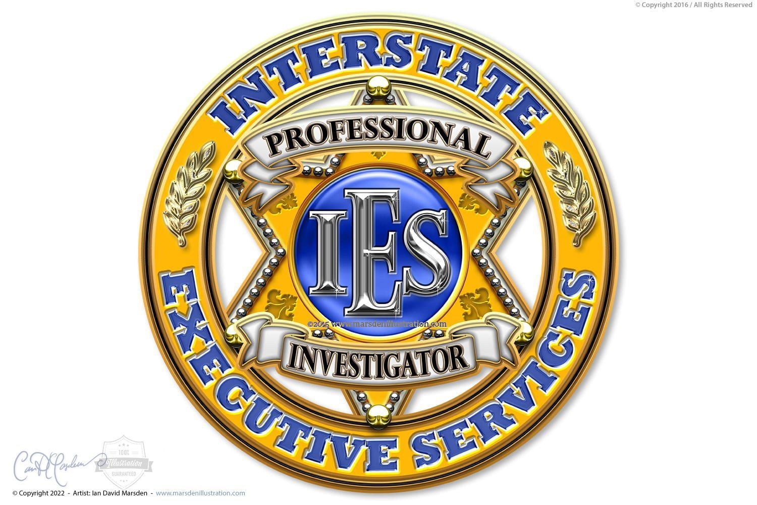 Detective Shield for Interstate Executive Services - Private Investigators