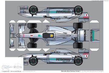 Petronas Formula 1 Car - Sheet Cutout