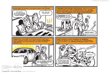 Comic Strip for Remote Car Heating App