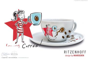 Strong Coffee Cappuccino Cup - "Lady" for RITZENHOFF