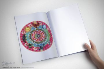 wheel of life with animals - mandala - vector art