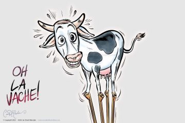 Cow on Stilts - Poster for Carnival - France