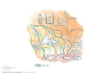 Cozy Fireside cat Nap