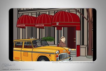 Vector artwork for animation - Friars Club, New York City