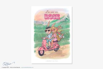 La Vie en Rose - illustrated poster