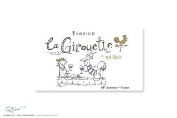 Wine Label illustrated with characters
