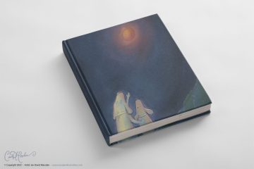 Dogs looking at moon - Book Cover Mockup