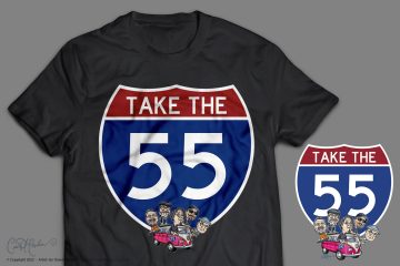 Take the 55 Logo - T-shirt mockups