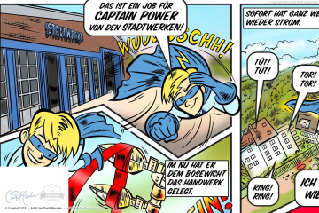 Captain Power Comic for Stadtwerke Wedel