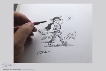 Pen and Ink Cat Characters