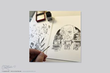 Pen and Ink Cartoon Caricature Portrait