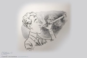 Pen and Ink Cigar Aficionado