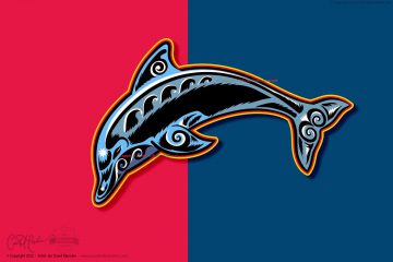Animal Designs - Vector Art - Jumping Dolphin