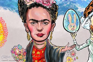 Famous Artist Caricatures - Frida Kahlo