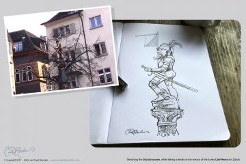 Sketchbook drawing Zürich Switzerland