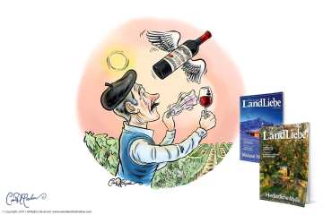 Schweizer Land Liebe - Regular illustrations for wine column