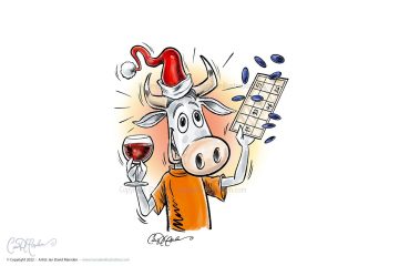 Cartoon Cow Character for Lottery