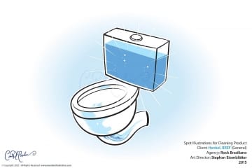 Henkel - Explainer Illustration - toilet water reservoir is full of clean product