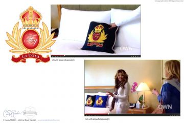 La Toya Jackson - TOY "Royal Crest" Design on Pillow