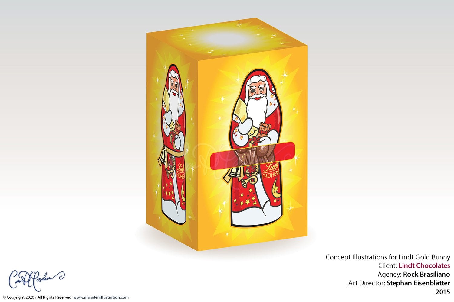 Lindt Concept Illustrations - Chocolate Santa Claus
