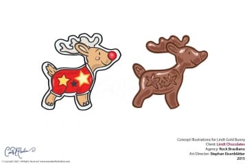 Lindt Concept Illustrations - Chocolate Reindeer