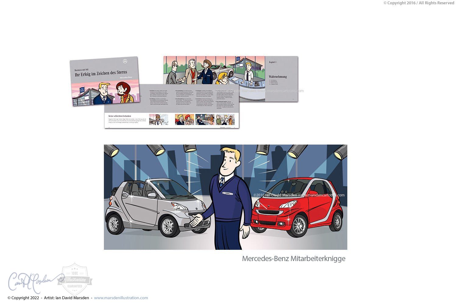 Daimler Benz - "Mitarbeiterknigge" Business illustrations for employee training guide