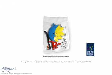 Official Mascot FIS Alpine World Ski Championship - Plastic Advertising Keychain