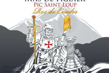 Roc de Couder - Wine Label with Templar Character