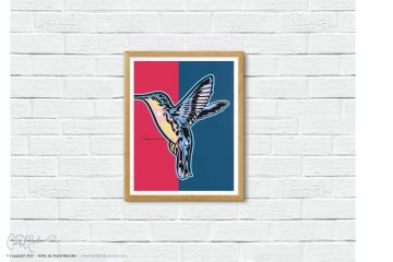 Vector Art Hummingbird