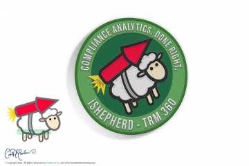 Round Embroidered Patch Design - Rocket Sheep