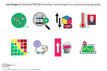 UX Design and icons pictpgrams for TRM360 Software
