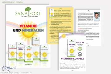 Ad, Flyer and Catalog Design for Line of Multivitamins and Minerals