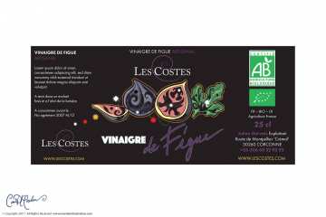Fig Vinegar Label Design and Illustration