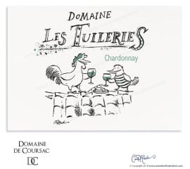 Domaine les Tuileries, Pic St Loup, Vin Rouge, Creation Etiquette Chardonnay - Domaine Les Tuileries