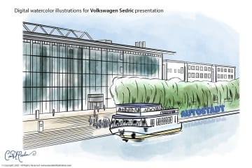 Volkswagen Sedric Concept - arrival at HQ