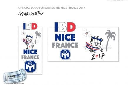 Mensa IBD 2017 Nice Image of logo, character and mascot design by Ian David Marsden