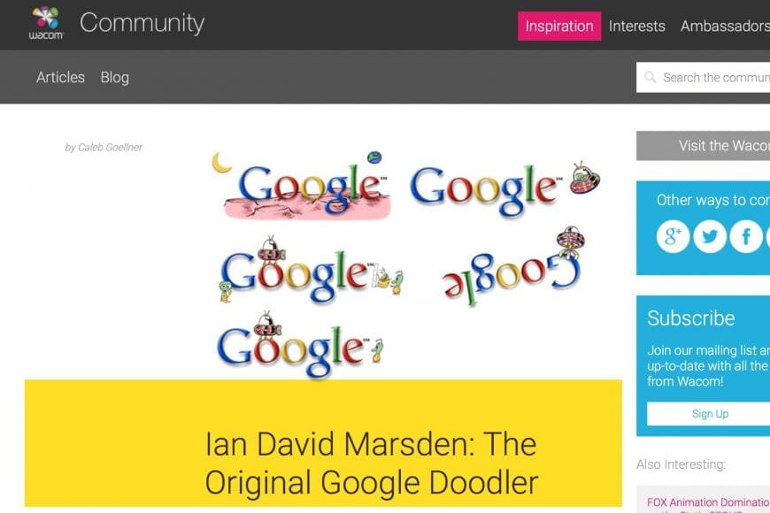 Wacom Americas Ian David Marsden - The Original Google Doodler
