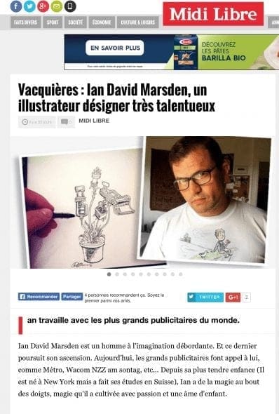 Ian Marsden illustrateur tres talenteux sur Montpellier