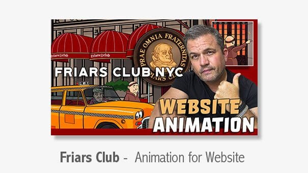 Friars club New York City website animation